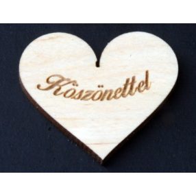 Szív 5 cm (köszönettel)