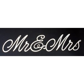 Esküvői felirat Mr&Mrs