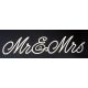 Esküvői felirat Mr&Mrs