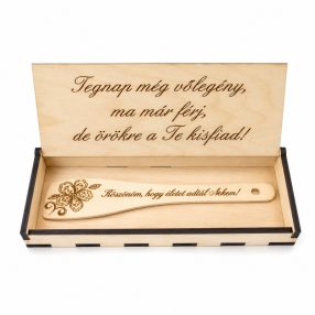 Szülőköszöntő ajándék fakanállal /505008