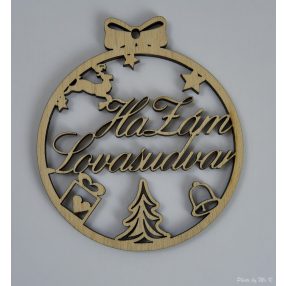 Fenyőfa dísz egyedi felirattal